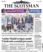 The Scotsman (UK) Newspaper Front Page for 30 April 2018