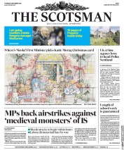 The Scotsman (UK) Newspaper Front Page for 3 December 2015