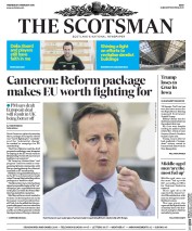 The Scotsman (UK) Newspaper Front Page for 3 February 2016