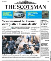 The Scotsman (UK) Newspaper Front Page for 3 June 2016