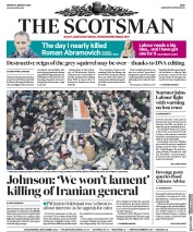 The Scotsman (UK) Newspaper Front Page for 6 January 2020