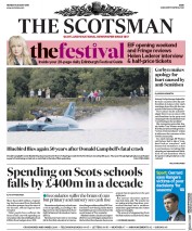 The Scotsman (UK) Newspaper Front Page for 6 August 2018