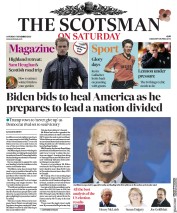 The Scotsman (UK) Newspaper Front Page for 7 November 2020