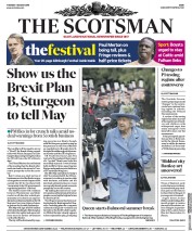 The Scotsman (UK) Newspaper Front Page for 7 August 2018