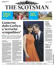 The Scotsman (UK) Newspaper Front Page for 8 October 2015