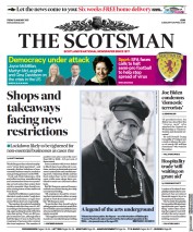 The Scotsman (UK) Newspaper Front Page for 8 January 2021