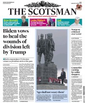 The Scotsman (UK) Newspaper Front Page for 9 November 2020