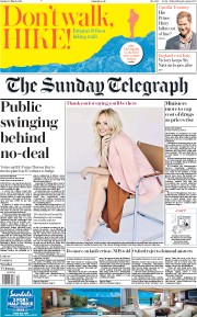 The Sunday Telegraph (UK) Newspaper Front Page for 10 March 2019