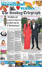 The Sunday Telegraph (UK) Newspaper Front Page for 11 September 2016