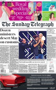 The Sunday Telegraph (UK) Newspaper Front Page for 13 May 2018