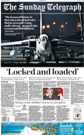 The Sunday Telegraph (UK) Newspaper Front Page for 15 April 2018