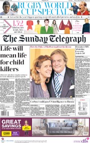 The Sunday Telegraph (UK) Newspaper Front Page for 15 September 2019