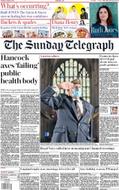 The Sunday Telegraph (UK) Newspaper Front Page for 16 August 2020