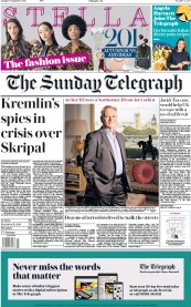 The Sunday Telegraph (UK) Newspaper Front Page for 16 September 2018