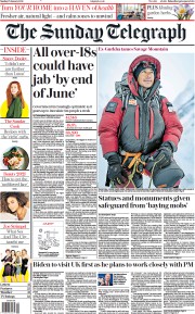 The Sunday Telegraph (UK) Newspaper Front Page for 17 January 2021