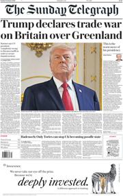 The Sunday Telegraph front page for 18 January 2026