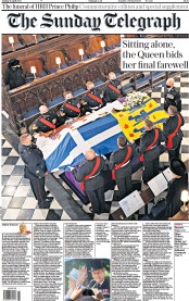 The Sunday Telegraph (UK) Newspaper Front Page for 18 April 2021