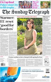 The Sunday Telegraph front page for 18 May 2025
