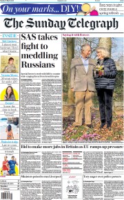 The Sunday Telegraph (UK) Newspaper Front Page for 21 March 2021