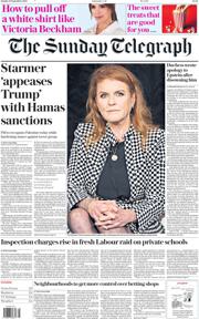 The Sunday Telegraph front page for 21 September 2025