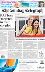 The Sunday Telegraph front page for 22 June 2025