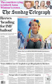 The Sunday Telegraph front page for 24 August 2025