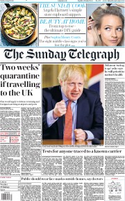 The Sunday Telegraph (UK) Newspaper Front Page for 26 April 2020