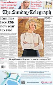 The Sunday Telegraph front page for 29 December 2024