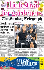 The Sunday Telegraph (UK) Newspaper Front Page for 30 June 2019