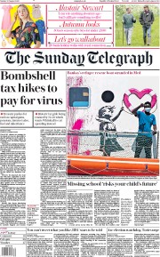 The Sunday Telegraph (UK) Newspaper Front Page for 30 August 2020