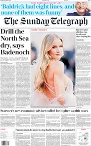 The Sunday Telegraph front page for 31 August 2025