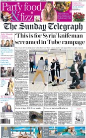 The Sunday Telegraph (UK) Newspaper Front Page for 6 December 2015