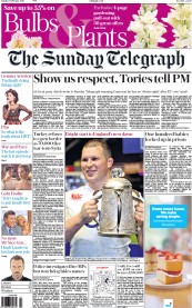 The Sunday Telegraph (UK) Newspaper Front Page for 7 February 2016