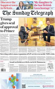 The Sunday Telegraph front page for 8 December 2024