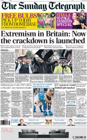 The Sunday Telegraph (UK) Newspaper Front Page for 8 March 2015