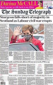 The Sunday Telegraph (UK) Newspaper Front Page for 9 May 2021